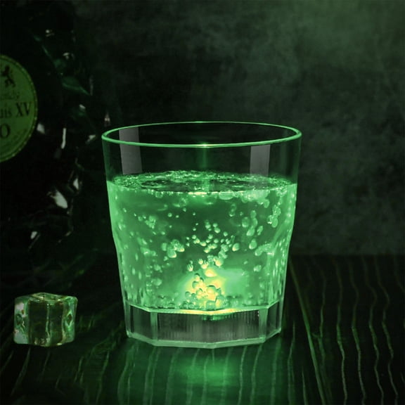 BAOPAI Multicolor LED Light Up Tumbler Cups with 8 Dynamic Color Modes and Flashing Lights for Party DecorationsCelebrationsand Gift Giving - 12 Ounce Plastic Drinkware