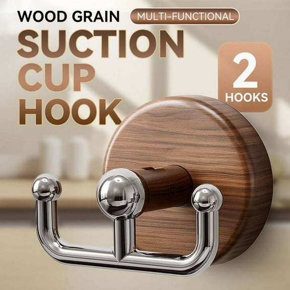 BAOPAI Multifunctional Suction Hook Double Arms Wall Mounted Heavy Duty Storage Organizer For Bathroom Kitchen Office