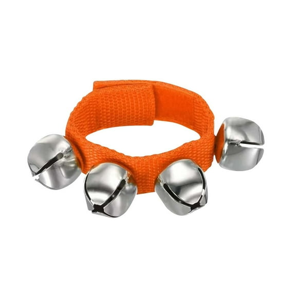 BAOPAI Musical Percussion Instruments Set of 2 Adjustable Wrist and Ankle Bells with 4 Durable Metal Jingle Bells Each for FamilyParties Family Gatherings and Events