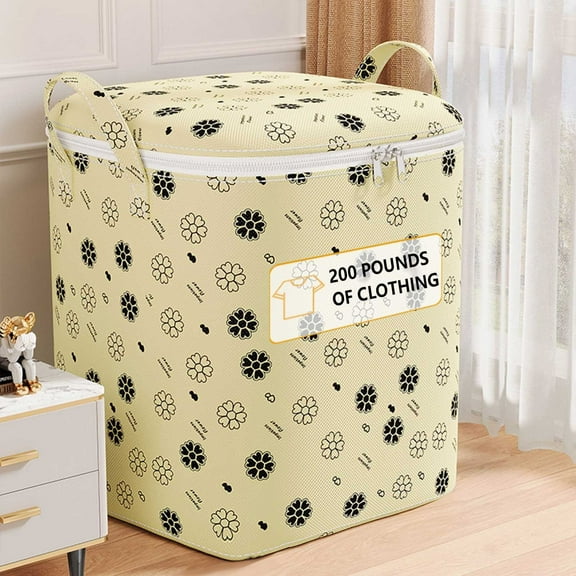 BAOPAI New Year Storage Solution: Large Capacity Quilt and Clothing Storage Bag with Handles Lightweight Breathable Non-Woven Fabric Space-Saving for Home Organization and Moving during Celebrations