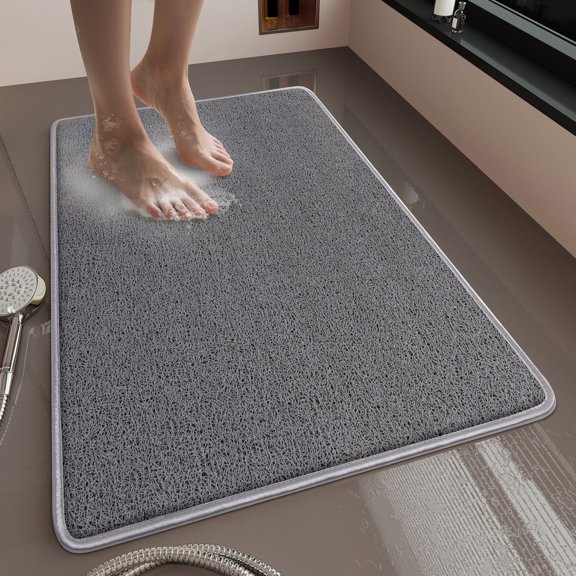 BAOPAI Non-Slip Absorbent Bath Mat with Soft Comfortable Surface for Bathroom and Bedroom Use 23.6x15.7 Inch