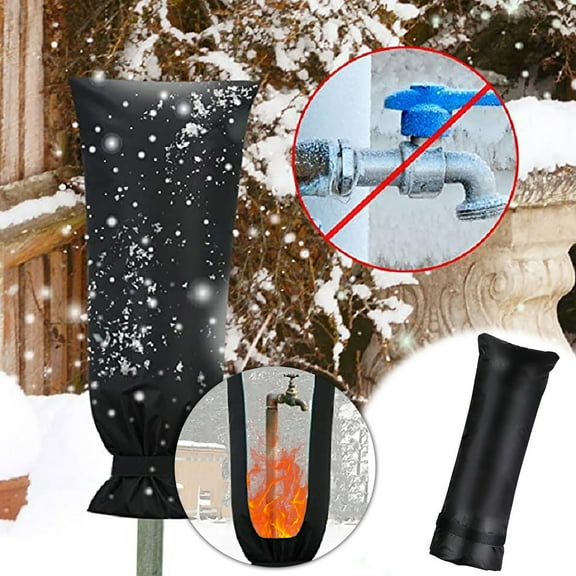 BAOPAI Outdoor Faucet Cover for Winter Freezing Protection Insulated Faucet Sock with Drawstring Easy to Install