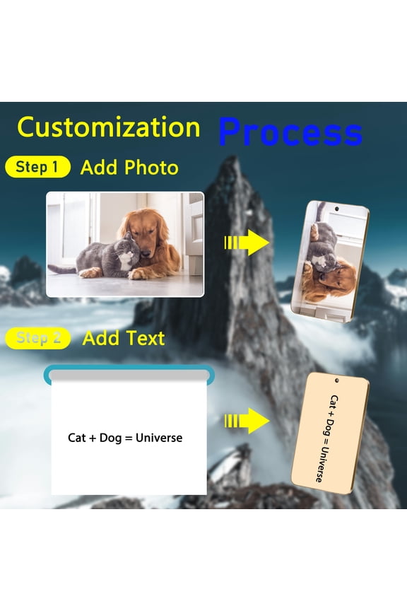 Personalized Custom Keychain with Picture and Text Engraved on Stainless Steel Durable Scratch Resistant Gift for Men Women for All Occasions