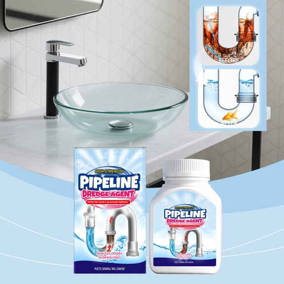 BAOPAI Pipe Drains Cleaner Dissolves Grease Hair Paper Clogs Deodorizes Sewer Kitchen Bathroom Drainsage Household Use