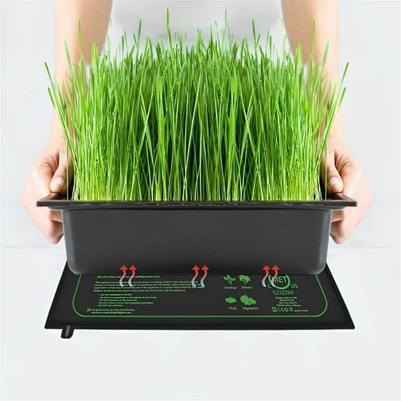 BAOPAI Plant Heating Pad for Seed Germination Maintains Temperature 10-20°F Higher Waterproof IP67 Rated Durable PVC Mat for Gardening