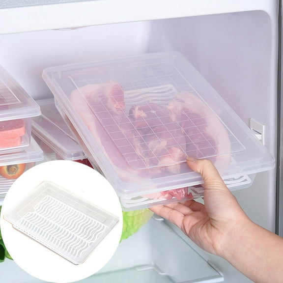 BAOPAI Plastic Food Storage Container with Water Preservation Technology for Refrigerator and Freezer Keeps Food Fresh Longer and Reduces Kitchen Clutter