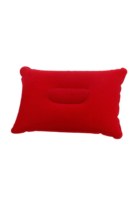 Portable Inflatable Camping Pillow with Soft Flocked Surface for Comfortable Sleep Good for Travel Hiking Beach Outdoor Activities