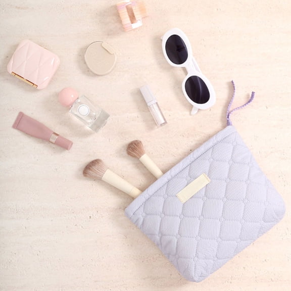 BAOPAI Portable Makeup Bag with Zipper Closure Lightweight Travel Cosmetics Organizer Pouch Multi-Functional Leak Proof Storage Bag for Daily Use