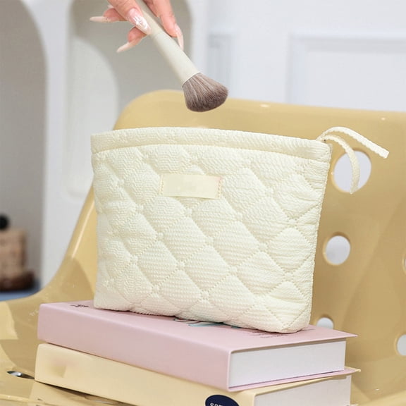 BAOPAI Portable Makeup Bag with Zipper Closure Lightweight Travel Cosmetics Organizer Pouch Multi-Functional Leak Proof Storage Bag for Daily Use