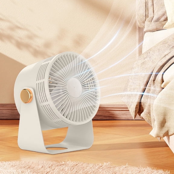 BAOPAI Portable Rechargeable Air Circulator Fan with 16ft Strong Airflow 90° Adjustable Tilt 3-Speed Quiet Operation for Whole Room Home Bedroom Office Use