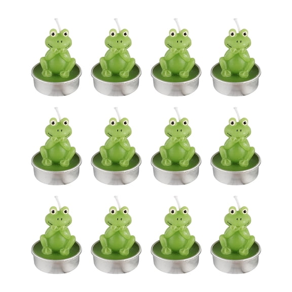 BAOPAI Portable Simulation Frog Scented Candles with Mud Fragrance Cute Animal Design for Home Decor Desktop Display and Gift Giving Set of 12