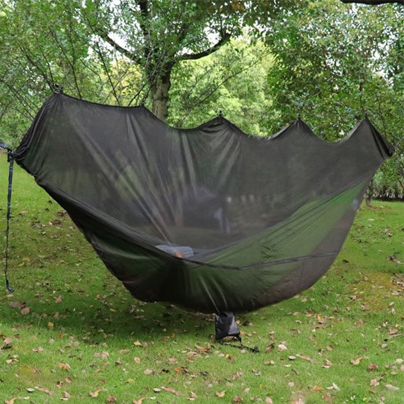 BAOPAI Premium Hammock Mosquito Net for Outdoor Camping Protection from Bugs and No-See-Ums with Comfortable Mesh Netting Packable Design