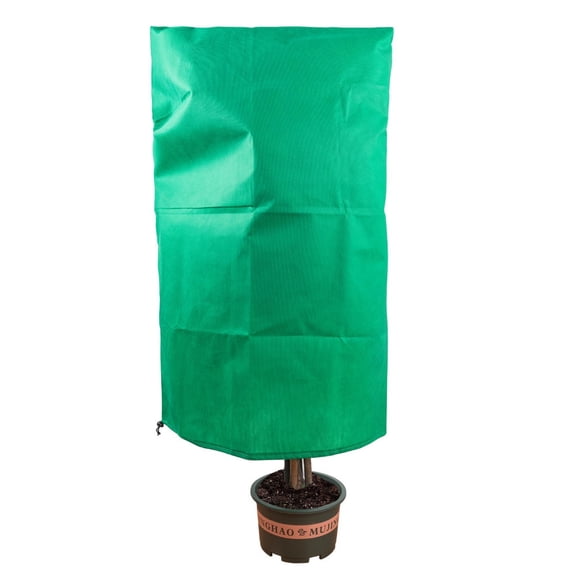 BAOPAI Premium Non-Woven Plant Protection Cover for Winter - Thermal Insulation Snowproof Windproof with Adjustable Drawstring for Shrubs and Bushes