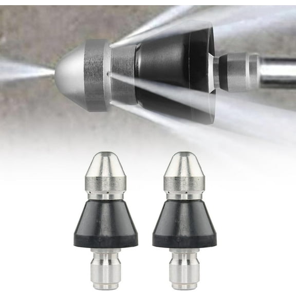 BAOPAI Professional High Pressure Sewer Jetter Nozzle Kit with 1 Front and 6 Rear Jets for Effective Drain Cleaning 1/4 Inch Quick Connect