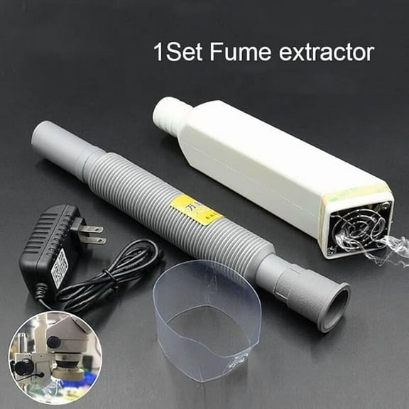 BAOPAI Professional Microscope Exhaust Fan Fume Extractor Kit for Mobile Phone and Motherboard Repair Removes Harmful Smokes Compatible with Microscope Lens Adapters