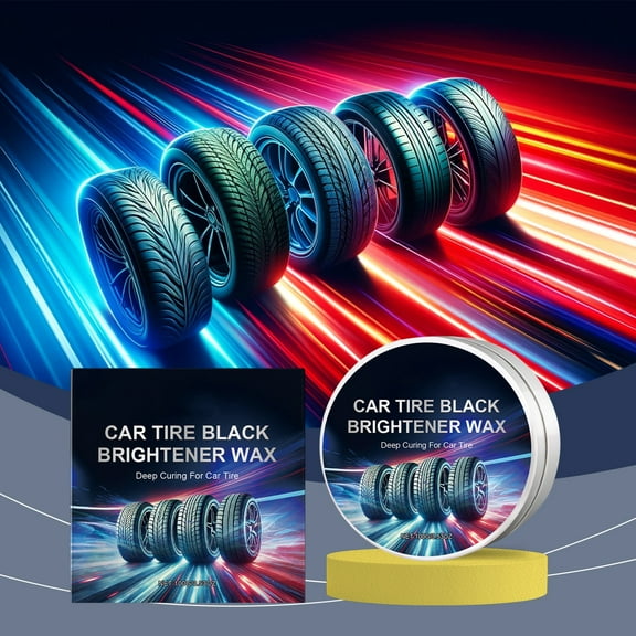 BAOPAI Professional Tire Shine Kit with Polishing Paste and Sponge for Long-Lasting Gloss and Protection on All Vehicle Tires
