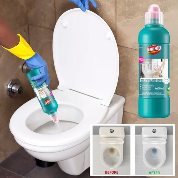 BAOPAI Professional Toilet Bowl Cleaner Liquid Powerful Remove Stains Odors and Scale No Scrubbing Needed Long Lasting Adhesion Easy Squeeze Bottle Fresh Scent 500ml