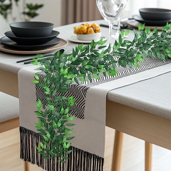 BAOPAI Realistic Faux Willow and Date Leaf Rattan Vines Artificial Greenery for Home Decor Weddings and Corporate Events Decoration Never Fades No Watering Needed