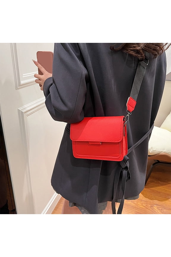 Red PU Womens Shoulder Bag 6.69x5.11x2.36in Crossesbody Tote Purse For Work Dating Party Shopping Travel Beach Christmas Gift
