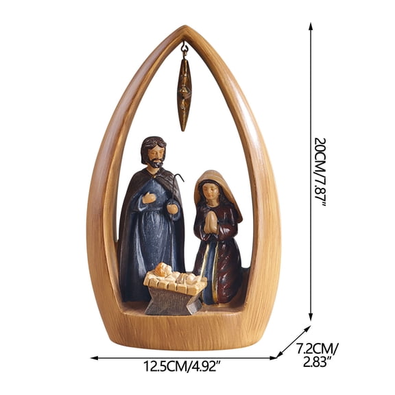BAOPAI Religious Nativity Resin Figurine