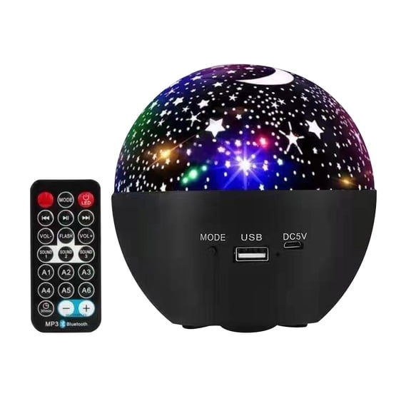 BAOPAI Rotating Starlight Projector with Bluetooth Speaker 360 Degree Star Sky Night Light for Bedroom Atmosphere Romantic Decor Calming Effect Ideal Gift