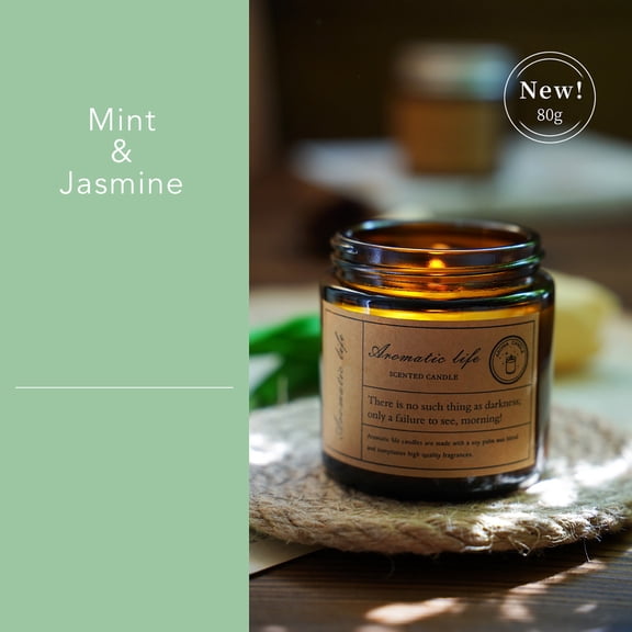BAOPAI Scented Soy Wax Candle in Glass Jar for Aromatherapy Relaxation and Decorative Home Ambiance