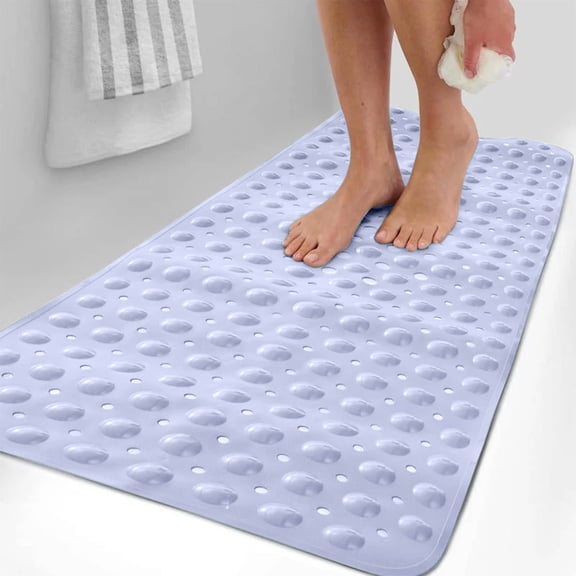 BAOPAI Secure Grip Non Slip Bath Mat with 200 Suction Cups for Bathtub and Shower Extra Long Design with Drainage Holes Easy to Clean