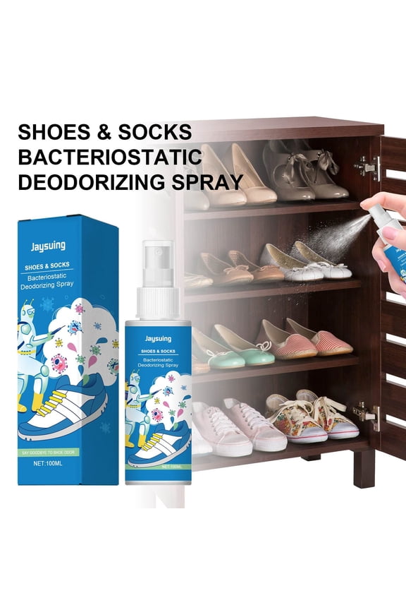 Shoe Deodorant Spray for Shoes and Socks - Eliminates Odor and Keeps Feet Fresh - 360 Degree Fine Nozzle Design - Quick-Drying Formula for All Shoe Types - 3.4 fl oz