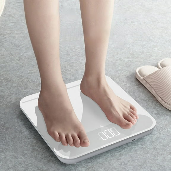 BAOPAI Smart Bluetooth Body Weight Scale with High Precision Large LCD Display Durable Tempered Glass Portable Design for Home Health Tracking