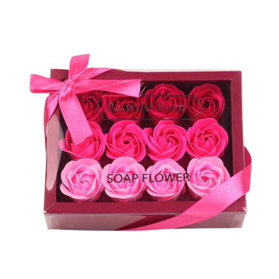 BAOPAI Luxury Scented Soap Flowers Gift Box for Valentine's Day Mother's Day Birthdays Moisturizing Rose Soaps for Women Aromatherapy Bath Experience