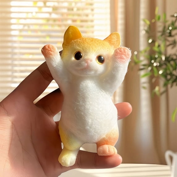 BAOPAI Squish Cats Stress Relief Toy Taba Shocked Fidget Doll Soft For Pet Lovers Home Office Decor Relaxation Gift To Students
