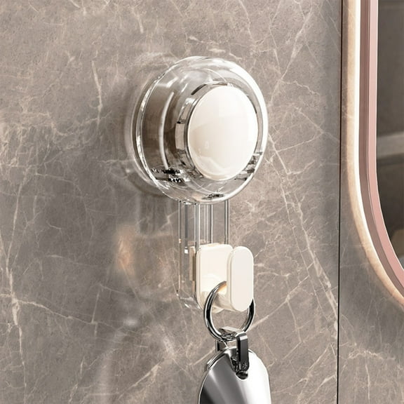 BAOPAI Strong Suction Cup Hooks with Vacuum Adhesion for Kitchen Bathroom Organization Non-Marking Removable Hooks with Heavy Duty Hold
