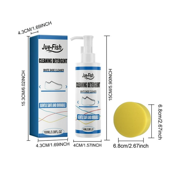 BAOPAI Superior Shoe Cleaning Kit With Foam Cleaner Brush And Towel For White Shoes Sneakers Leather Boots To Remove Stains And Grime