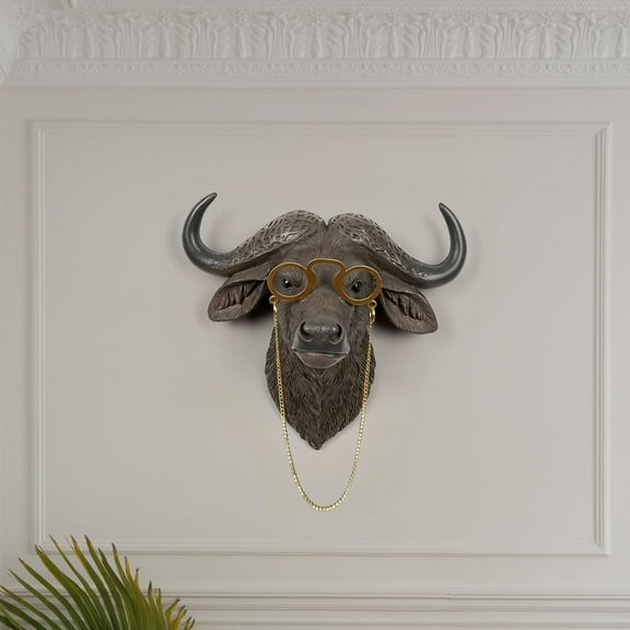 BAOPAI Symbolic Bull Wall Ornaments Representing Strength and Prosperity with Fine Detailing Weather-Resistant for Indoor Outdoor Home Decor Gift