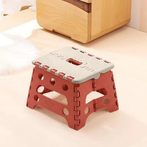 BAOPAI Thickened Portable Folding Stool Hidden Handle 100kg Capacity Sturdy Lightweight For Home Outdoor Use Space Saving Storage