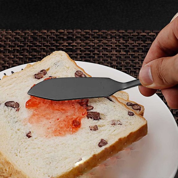 BAOPAI Titanium Plated Stainless Steel Cream Knife Multifunctional Spatula for Spreading Butter Cheese and Baking with Comfortable Handle