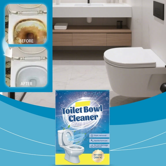 BAOPAI Toilet Bowl Cleaner Powder - Instant Acting Formula for Tough Stain Removal Works on Standard and Squatting Toilets Dissolves Lime Scale and Rust Concentrated for Long-Lasting Use