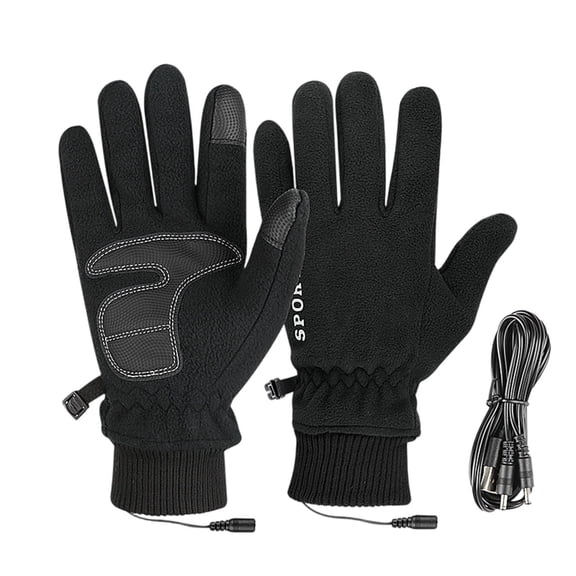 BAOPAI USB Powered Heated Gloves for Men and WomenWaterproof Touchscreen Winter Mittens for DrivingCyclingHuntingHiking and Outdoor Activities