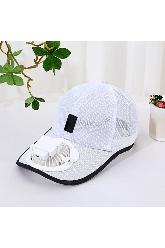 USB Rechargeable Cooling Fan Sun Hat for Outdoor Sports Adjustable 3-Speed Fan with 360° Rotation Breathable Mesh Design for Maximum Comfort and Ventilation Fits Head Size 21.3-23.3 Inches
