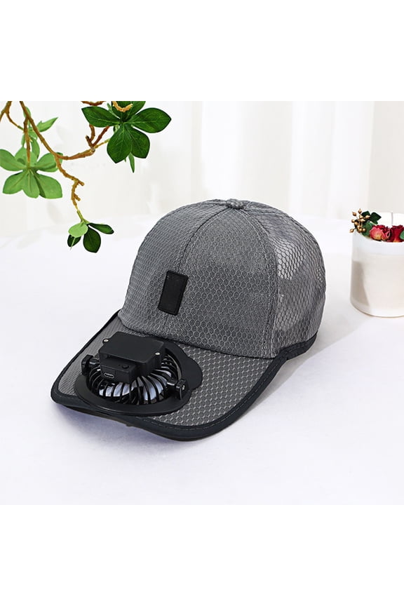 USB Rechargeable Cooling Fan Sun Hat for Outdoor Sports Adjustable 3-Speed Fan with 360° Rotation Breathable Mesh Design for Maximum Comfort and Ventilation Fits Head Size 21.3-23.3 Inches