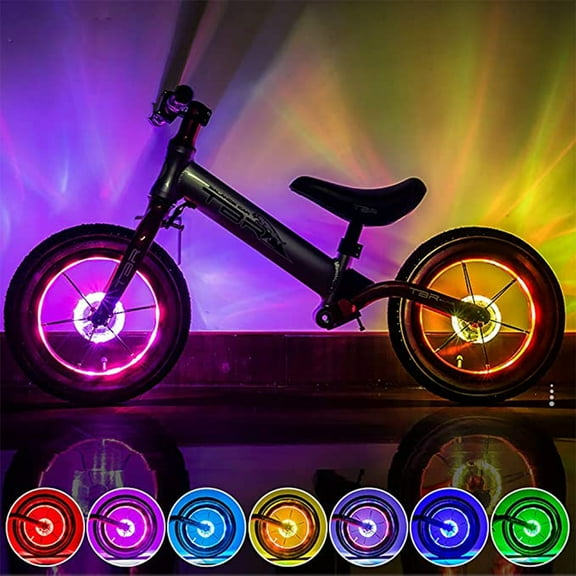 BAOPAI USB Rechargeable Waterproof Bike Wheel Spoke Lights with Bright LED for Universal Bicycle Fit Easy Installation Night Riding Safety