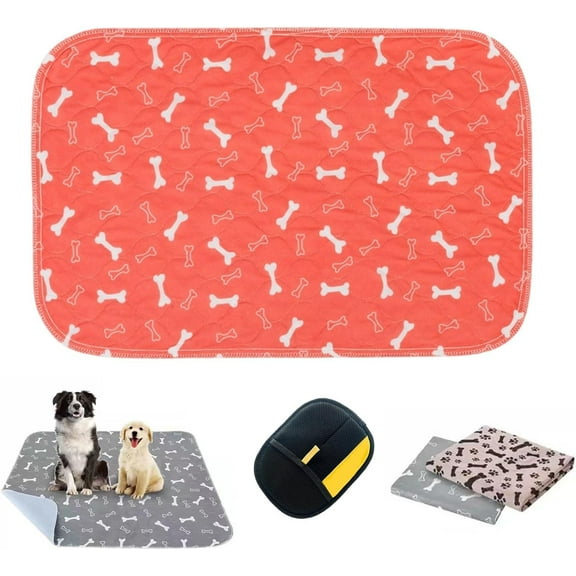 BAOPAI Ultimate Washable and Reusable Pee Pad for Dogs - Leak Proof Odor Control Easy to Clean Chew Resistant with Secure Grip and 10x Absorption Capacity