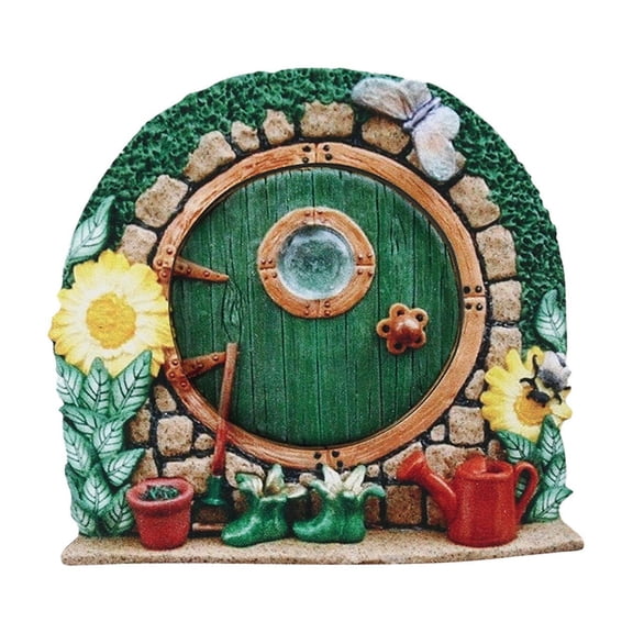 BAOPAI Unique Hand Carved And Hand Painted Wooden Elf Gate Fantasy Garden Decor For Courtyard Entrance Adds Mystique Romance Home Desktop Decoration