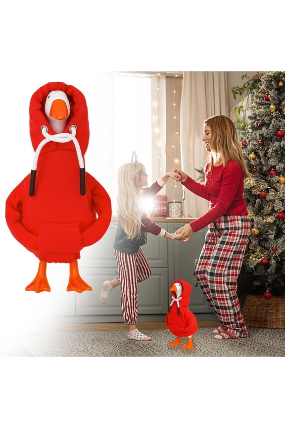 Unique Magnetic Desk Goose with Interchangeable Outfit and Keychain 7-Inch Mini Porch Goose Statue for Tabletop Decor Home Office Whimsical Touch Holiday Gift Idea