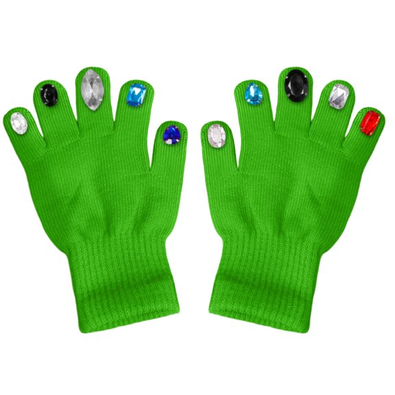 BAOPAI Unisex Winter Knit Gloves with Sparkling Crystal Ornaments Made of Soft Cotton for Ultimate Warmth Excellent Elasticity Ideal for Outdoor Sports and Perfect as New Year Gift