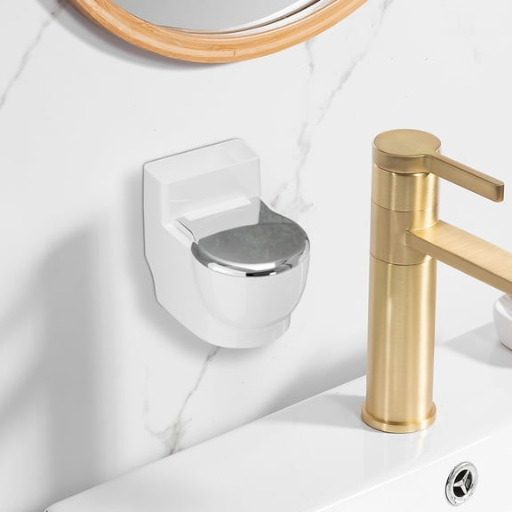 BAOPAI Wall-Mounted Toilet Ashtray with Lid Hygienic Bathroom Accessory for Odor Prevention and Space Efficiency Durable Plastic Construction for Daily Use