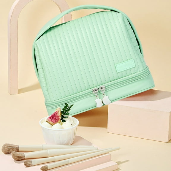 BAOPAI Waterproof Makeup Bag with Wet and Dry Separate Compartments for TravelLarge Capacity Cosmetic Organizer Storage Bag