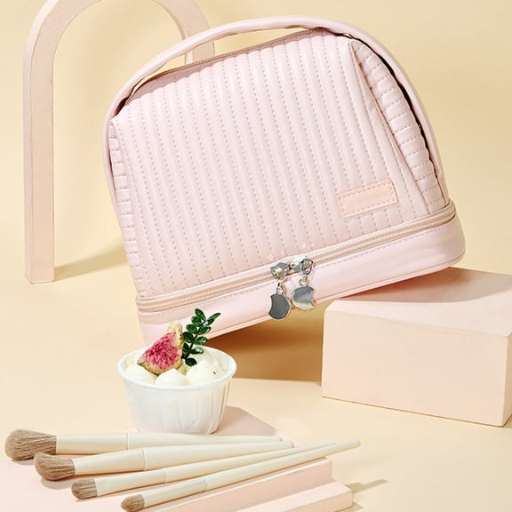 BAOPAI Waterproof Makeup Bag with Wet and Dry Separate Compartments for TravelLarge Capacity Cosmetic Organizer Storage Bag