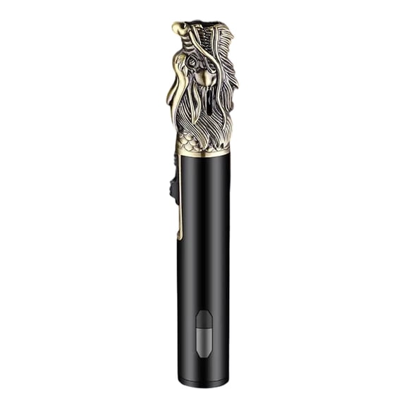 BAOPAI Windproof Butane Lighter with Adjustable High Temperature Flame for Outdoor Camping BBQ and Cigar Refillable with Security Lock