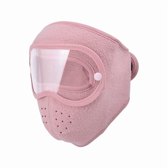 BAOPAI Windproof Fleece Full Face Mask with Anti-Fog Goggles for Skiing Snowboarding and Winter Sports - Warm Breathable Design for Outdoor Activities
